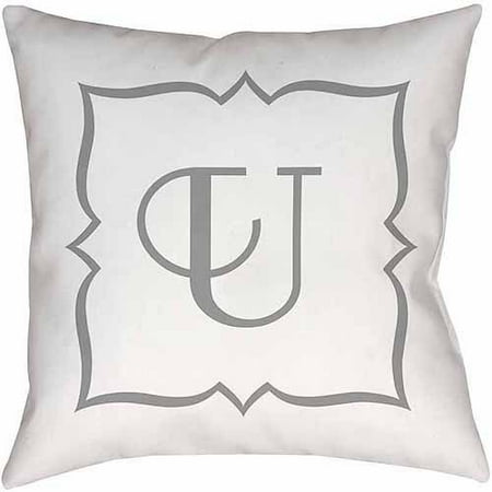 Thumbprintz Silver Script Monogram Decorative Pillows Walmart Com