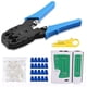 thumbnail image 1 of Kit de herramientas de crimpado Rj45, herramienta de crimpado con 100 conectores Rj45 Cat5, 1 of 5