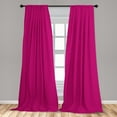 thumbnail image 5 of Ambesonne Hot Pink Curtains, Pop Art Inspired Dots, Pair of 28"x63", Hot Pink Black, 5 of 5