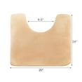 thumbnail image 4 of Clara Clark Bath Mat Bathroom Rug - Absorbent Memory Foam Bath Rugs - Non-Slip, Thick, Cozy Velvet Feel Microfiber Bathrug, Plush Shower, Toilet- Floor Bathmats Carpet - Cream - Contour Size 24"x20", 4 of 5
