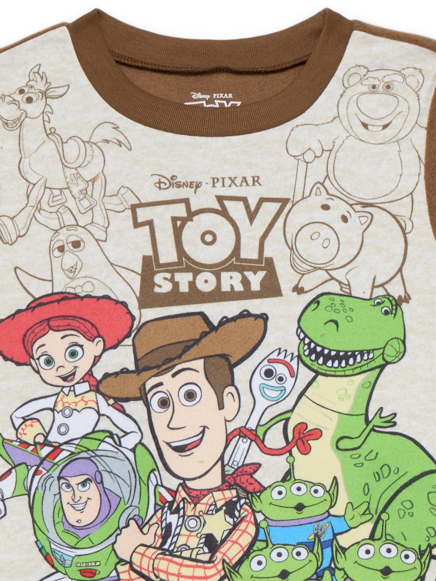 Disney Pixar Toy Story Toddler Boys Long Sleeve Top and Pants Pajama Set, 2-Piece, Sizes 12M-5T