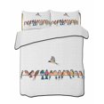 thumbnail image 2 of Birds Twin Size Down Alternative Comforter, Lightweight Comforter Quilt Bedding Set with Pillow Shams Watercolor Bird Vintage All Seasons Bed Comforter Duvet Insert 68"x86", 2 of 7