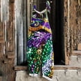 thumbnail image 2 of Moxiu Womens Mardi Gras Rompers Sparkly Sequin Glitter Sleeveless Wide Leg Pants Jumpsuits Carnival Party Bib Overalls 2025 Purple,XXXXL, 2 of 5