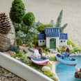 thumbnail image 3 of 8 piezas estilo playa barco miniatura playa barco decoraciones playa paisaje decoración accesorios, 3 of 7