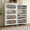 thumbnail image 3 of Foreate 8-Tier Metal Shoe Cabinet with 4 Flip-Up Tempered PC Doors - Ideal for Entryway, Hallway, Living Room - Holds 24 - 32 Pairs - Sturdy, Waterproof, Space - Saving, 3 of 6