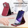 thumbnail image 2 of Zipper Wallet Case for Samsung Galaxy S22 Ultra 5G (Not S22), PU Leather [Card Holder Slot Handbag] with Adjustable Kickstand Flip Phone Cover for Samsung Galaxy S22 Ultra 5G SDLL Red, 2 of 14
