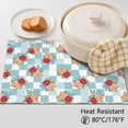 thumbnail image 5 of Placemat, Pioneer Flower Floral Print Pattern Place Mats Table Mat Set Of 2, PVC Washable Placemats for Party Kitchen Dining Decoration, 18x12 Inch, Fade Resistant, 5 of 6