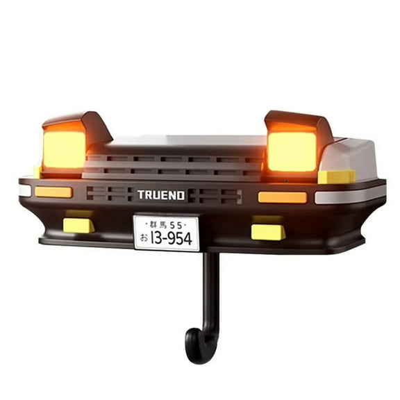 Car Key Holder Decor Wall-Mounted Key Hook Headlight Key Hook for Car Enthusiasts' Gifts Black