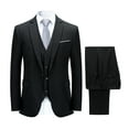 thumbnail image 3 of Cloudstyle Men's Slim Fit 3 Piece Suit One Button Business Wedding Prom Suits Blazer Tux Vest & Trousers, 3 of 18