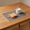 thumbnail image 4 of EGNMCR Plaid Placemat And Set Decorative Table Mat 30x40cm Rectangular Lace Placemat plaid placemat, 4 of 7
