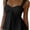 Black, variant on Women's Eyelet Embroidered Tank Top Y2K Tie Front Ruched Sleeveless Peplum Cami Going Out Fashion Top