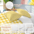 thumbnail image 3 of Yellow Bedding 3 Piece Duvet Cover Set Full Size, Country French Rustic Buffalo Plaid Modern Art Soft Microfiber Comforter Cover with Zipper Closure & Pillowcases, Wrinkle & FadeResistant Quilt Cover, 3 of 9
