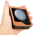 thumbnail image 6 of Feishell Case for Samsung Galaxy Z Flip 6 Retro Texture Premium PU Leather with Credit Card Holder Pocket Slim Fit for Women Men Protective Phone Case,Brown, 6 of 6