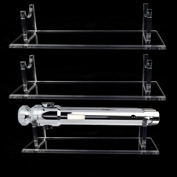 WANLIAN Lightsaber Display Stand Acrylic Desktop Display Case,Lightsaber Show Decoration (Square Transparent 2 packs)