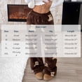 thumbnail image 3 of Kezqiaxn Pajama Pants Women Fleece Elastic Waist Warm Loose Bottoms Casual Loungewear Fall Winter Pj Pants Fashion Clothing Coffee XXL, 3 of 6