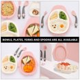 thumbnail image 4 of 1 Ensemble Assiette Divisée pour Tout-Petits Auto-Alimentation Rangement Formation Bol Divisé, 4 of 8