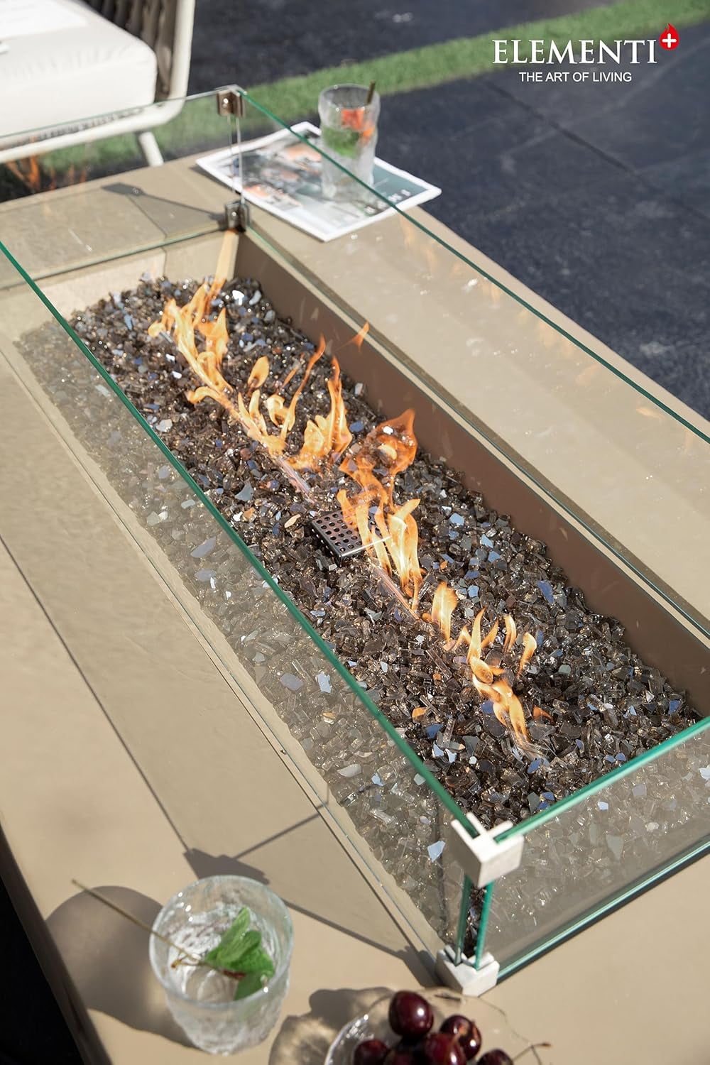 Fire Pit Wind Screen from ELEMENTI | ELEMENTI Plus and MODENO (Wind Screens, Rectangular 40.4" × 15.2" WS - 021)