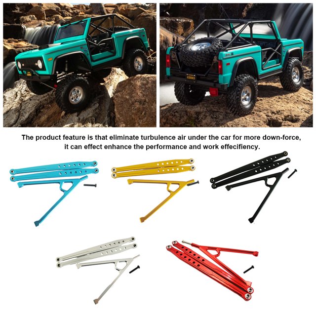 VONKY Aluminium Alloy Trigon Support Bar Front Support Bar For AXIAL SCX10 Easy Installation Aluminium Alloy Trigon Support silver 1Set
