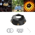 thumbnail image 4 of Cubierta de lámpara impermeable de cuero Zulema Pantalla extraíble Negro, 4 of 8