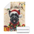 thumbnail image 2 of Merry Christmas Santa Scottish Terrier Scarf Twinkling Lights Xmas Holiday Cozy Fleece Blanket Scottie Dog Lover Gifts Warm Soft Throw Blanket - 00022, 2 of 5