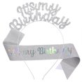thumbnail image 1 of Accesorios para el Cabello para las Niñas Nuevo Cumpleaños Bandera Hombro Ceremonia Set. Este Es Mi Cumpleaños Tira Accesorios de Pelo Accesorios de Fiesta Decoraciones de Fiesta de Cumpleaños, 1 of 1