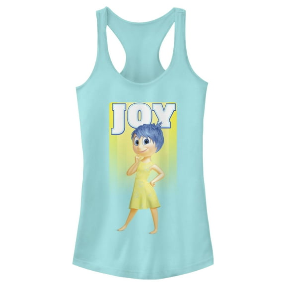 Junior's Inside Out Happy Joy Racerback Tank Top