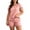 01-Pink, variant on Diufon Plus Size Pajamas for Women Set Short Sleeve Ruffled Trim Sleepwear Summer Loose Fitted Comfy Pjs Short Sets