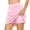 Pink, variant on USSUMA Linen Shorts for Women Solid Color Running Pull-on Quick Dry Elastic Skinny with Pocket High Waist Mesh Sports Casual Shorts Yoga Fitness Running Regular Fit Shorts for Go to School Navy L