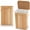 Wooden Color, variant on 2 Pack 21 Gallon Bamboo Slim Trash Can with Lid Large Foldable Slim Rectangular Garbage Can Bamboo Waste Basket for Bathroom Bedroom Office Home Salon Spa (Coffee)