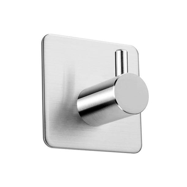 Billuyoard 4 unids/set auto ganchos toallero sombrero toalla bata abrigo Stick-up colgador de acero inoxidable lavabo Closett soporte de pared Almacenamiento y organización del hogar
