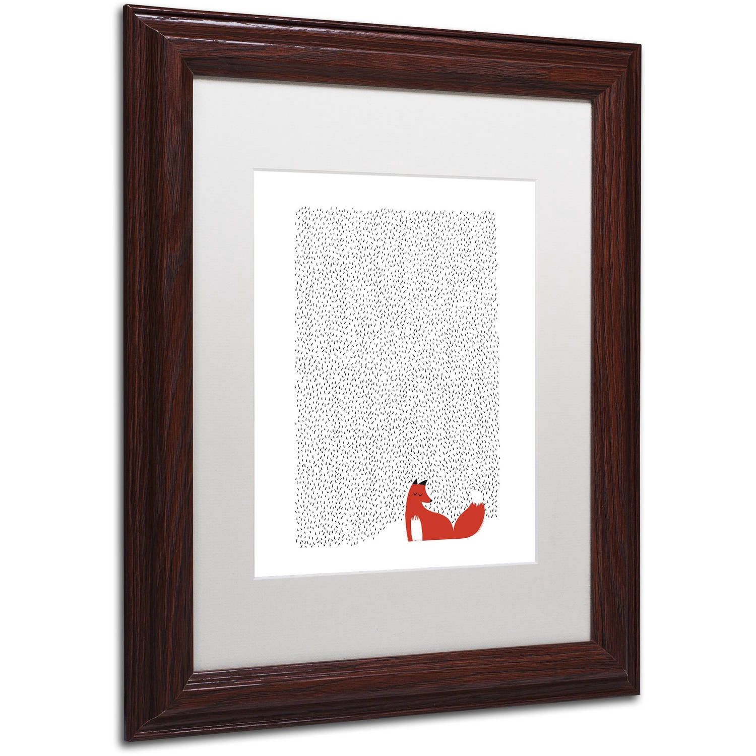Trademark Fine Art 'Black Grass' Canvas Art by Robert Farkas, White Matte, Wood Frame