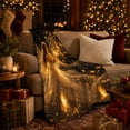 thumbnail image 3 of Golden Fairy Magic Butterfly, Mystical Fantasy Scene, Warm Flannel Blanket for Home Library and Reading Nook with Detailed Artwork, Art Lovers Housewarming Gift, Fantasy Home Decor, 3 of 9