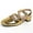 Gold, variant on Ablanczoom Sandals Womens Pumps Low Heels Closed Square Toe Wedding Party Dress Mary Jane Shoes
