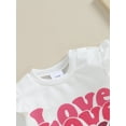 thumbnail image 5 of Bagilaanoe Newborn Baby Girl Valentines Day Romper Sweatshirt Long Sleeve Bodysuits Letter Print Pullover 3M 6M 9M 12M 18M Infant Casual Tee Tops, 5 of 8