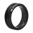 thumbnail image 3 of Men's Black Tungsten 8MM Grooved Comfort Fit Wedding Band by Brilliance Fine Jewelry - Mens Ring, 3 of 5