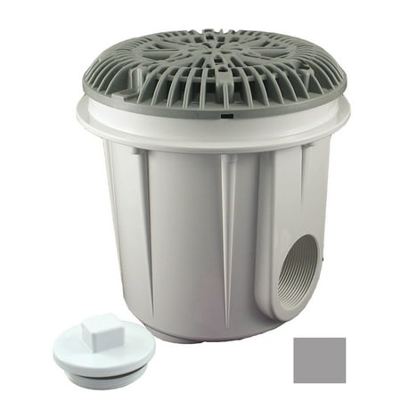 - Custom 25514-001-000 Gunite Main Drain with Galaxy Cover - Gray