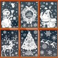 thumbnail image 3 of Pegatina navideña de copos de nieve para ventana, calcomanía de pared para escaparate del hogar, Papá Noel, alce, muñeco de nieve, 2024, 3 of 4