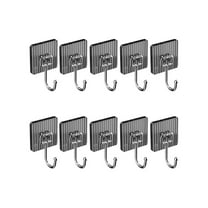 Nkmbld 10PC Sticky Hooks for Hanging Heavy Duty, Christmas Traceless Hook Adhesive Nail Free Punch Hook for Bathroom Kitchen and Home Improvement, Gray