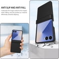 thumbnail image 4 of Case for Samsung Galaxy Z Flip 7 FE / Z Flip 6,HD Tempered Glass Outer Film + Matte PC Protective Cover with Hinge Protection,Compatible with MagSafe,Ultra Slim Anti-Scratch Phone Cover,Black, 4 of 5
