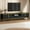 Gold+Black, variant on Luxury Tv Stand For 80-89" Tvs, Cabinets & Drawer, Open Shelf, Black And Golden Hue Modern Shelf Cabinets, Theme