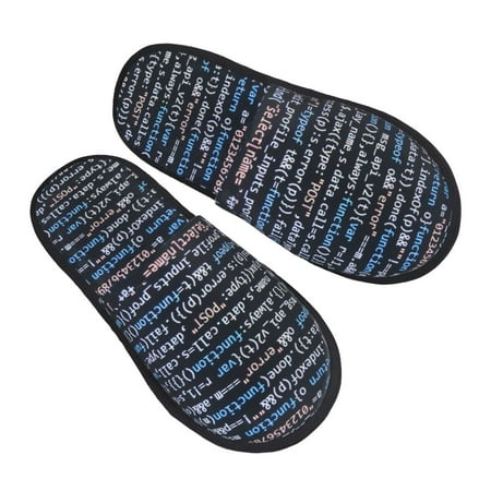 

Ocsxa Mens Womens Cozy Memory Foam Scuff Slippers Slip On Warm House Shoes Indoor/Outdoor Function Source Code Designs-Medium
