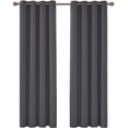 thumbnail image 1 of cortinas cortina opaca dormitorio cortinas con ojales opaco 175x140 cm gris oscuro juego de 2 Adepaton LL-2315, 1 of 6