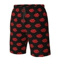 thumbnail image 4 of Logiee Red Beautiful Lips Print Mens Swim Trunks Quick Dry Board Shorts,Breathable Hawaii Beach Shorts Swimwear Bathing Suits-X-Large, 4 of 6