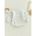 thumbnail image 4 of Bagilaanoe Newborn Baby Girl Boy Oversized Romper Sweatshirt Long Sleeve Bodysuit Rugby Letters Print Pullover 3M 6M 12M 18M Infant Fall Tee Tops, 4 of 8