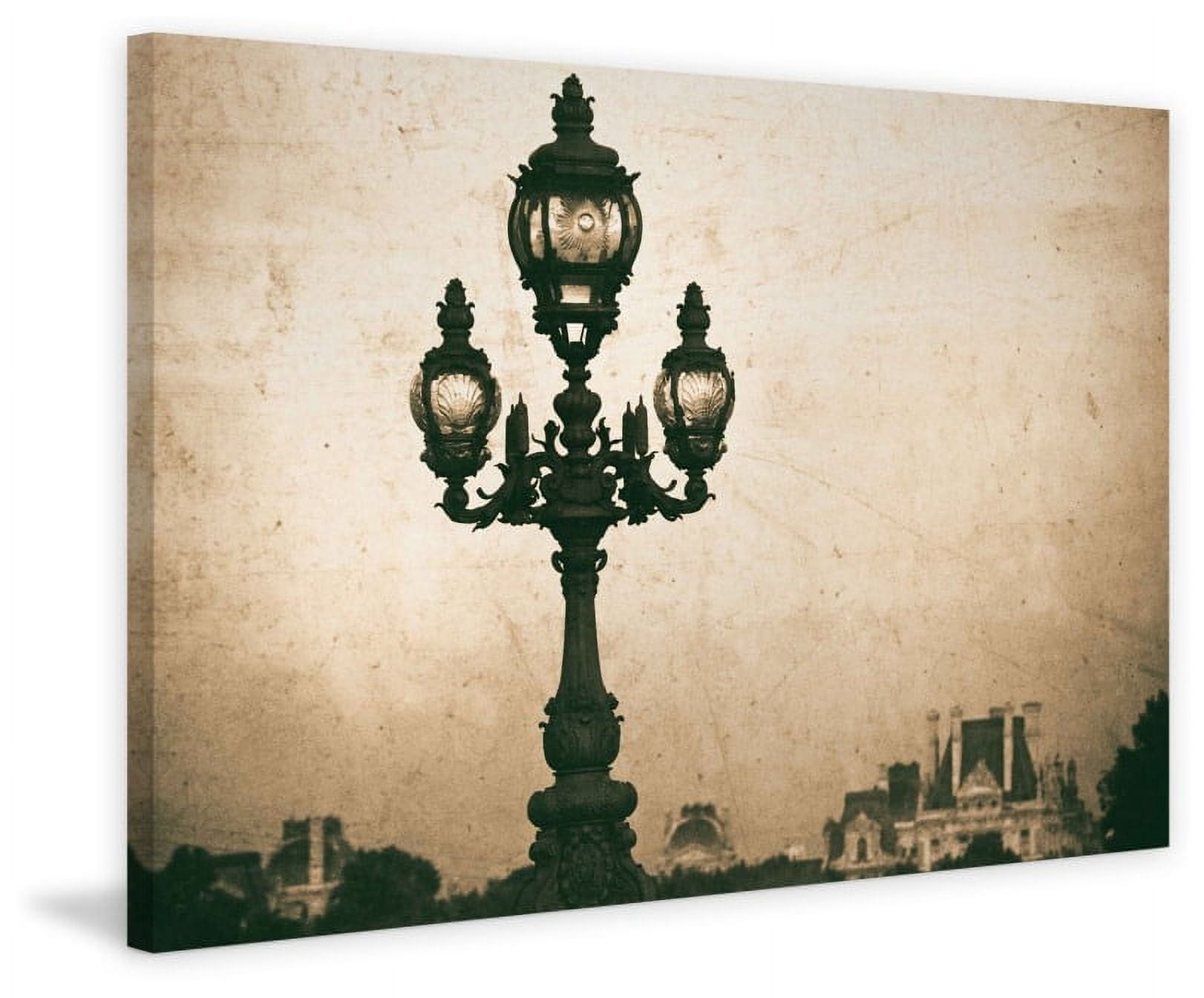 "Paris Lamppost" Painting Print on Wrapped Canvas