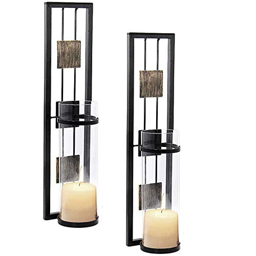 Shelving Solution Wall Sconce Candle Holder Metal Decorations For Living Room Bathroom Dining Set Of 2 Com - Candle Holder Wall Sconce Set