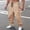 Khaki, variant on Swuxness Men Cargo Long Pants Zipper Pocket Elastic Waist Rugged Working Field Attire