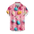 thumbnail image 3 of VBTAPA Easter Shirt for Men Big and Tall Hawaiian Shirts Novelty 3D Bunny Print Button Down Shirt Summer Casual Beach Party Top Holiday Blouse on Clearance Multicolor XXXXXL, 3 of 6