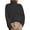 Black, variant on Oversize Women Sweatshirts Solid Turtleneck Long Sleeve Casual Warm Lightweight Pullover Tops