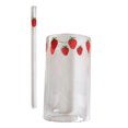thumbnail image 3 of Billuyoard Elegante taza de cristal con pajita transparente para amantes del té y las bebidas calientes Organizadores de utensilios de cocina Más fresa 6.5x11 cm, 3 of 6